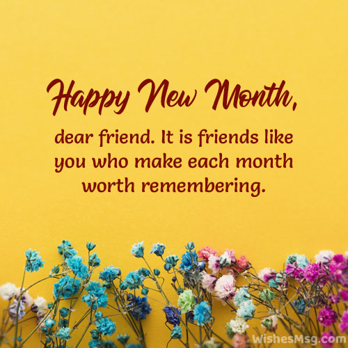 happy new month message for friends