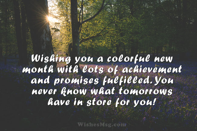 happy new month wishes