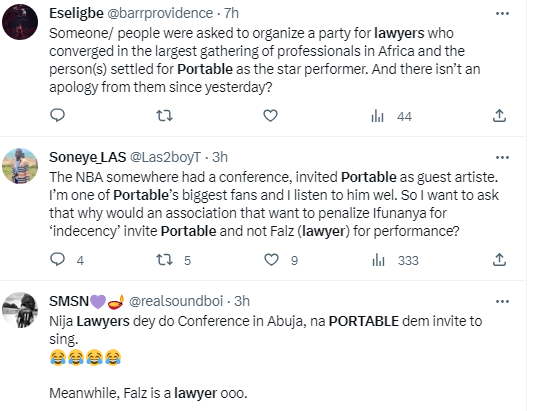 Mixed reactions as Portable performs at Nigerian Bar Association