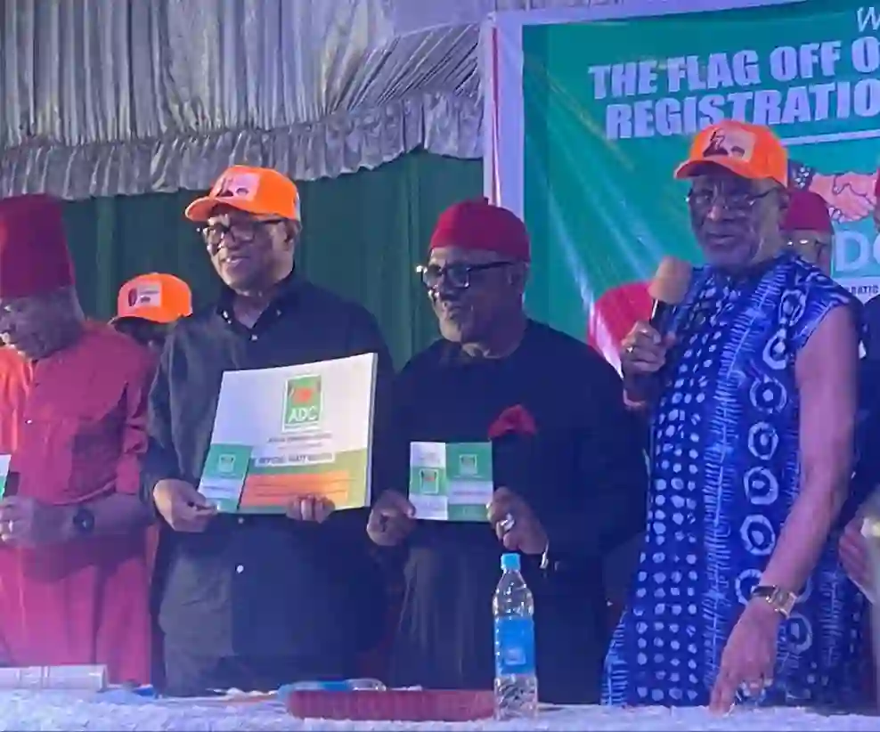 Peter Obi Receives ADC Membership Card in Anambra After Grassroots Registration